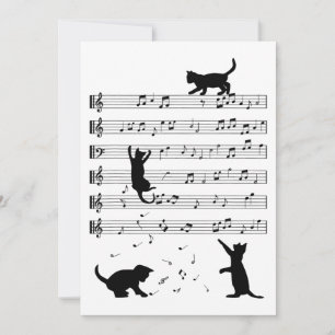 Cat Lover Funny Pianist Piano Lover Feiertagskarte