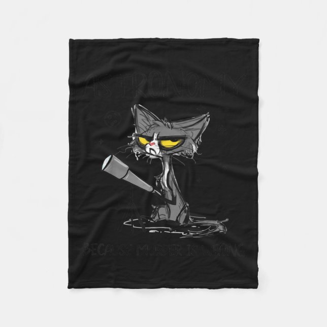 Cat Lover Geschenk | Geschenk für Lover Cat Fleecedecke (Vorderseite)