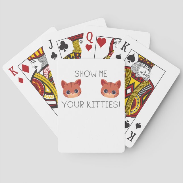 Cat Lover Geschenk Zeige deinen Kätzchen Funny Mem Spielkarten (Rückseite)