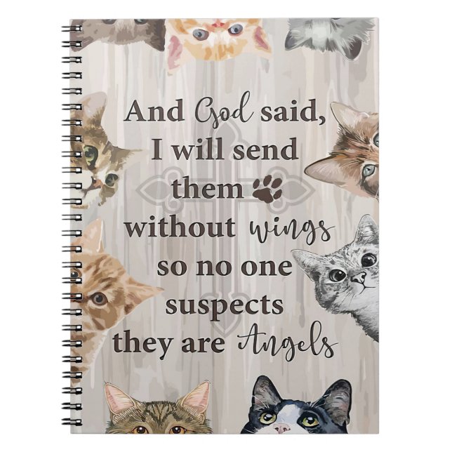 Cat Lover God Schick mir Katzen Notizblock (Vorderseite)