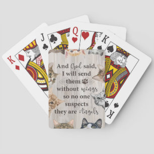 Cat Lover God Schick mir Katzen Spielkarten