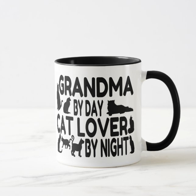 Cat Lover Grandma Tasse (Rechts)