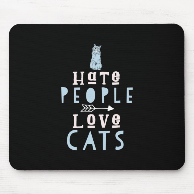 Cat Lover I Liebe Katzen und Menschen Mousepad (Vorne)