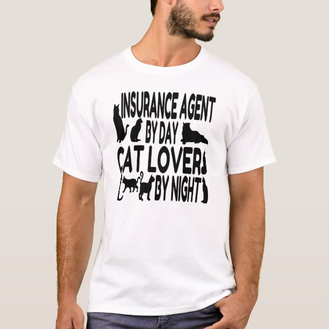 Cat Lover Insurance Agent T-Shirt (Vorderseite)