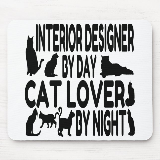 Cat Lover Interior Designer Mousepad (Vorne)