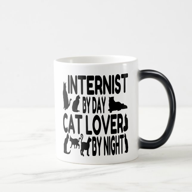 Cat Lover Internist Verwandlungstasse (Rechts)