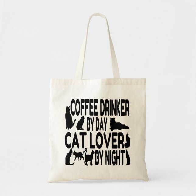 Cat Lover Kaffee Drink Tragetasche (Vorne)