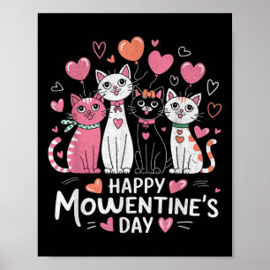 Cat Lover Kitten Happy Valentinstag Männer Frauen Poster