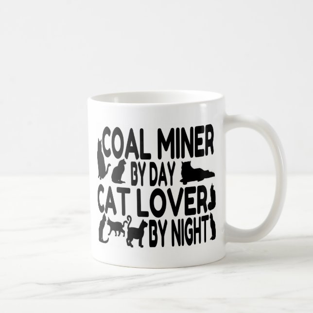 Cat Lover Kohlebergwerk Tasse (Rechts)