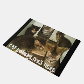 CAT LOVER LIVES HERE  FUßMATTE