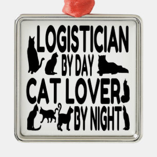 Cat Lover Logistiker Silbernes Ornament