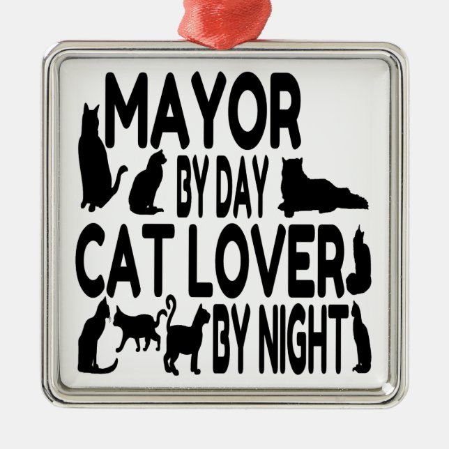 Cat Lover Mayor Ornament Aus Metall (Vorne)