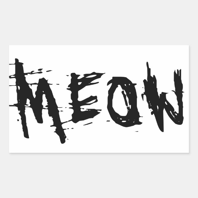 Cat Lover, MEOW Aufkleber (Vorderseite)
