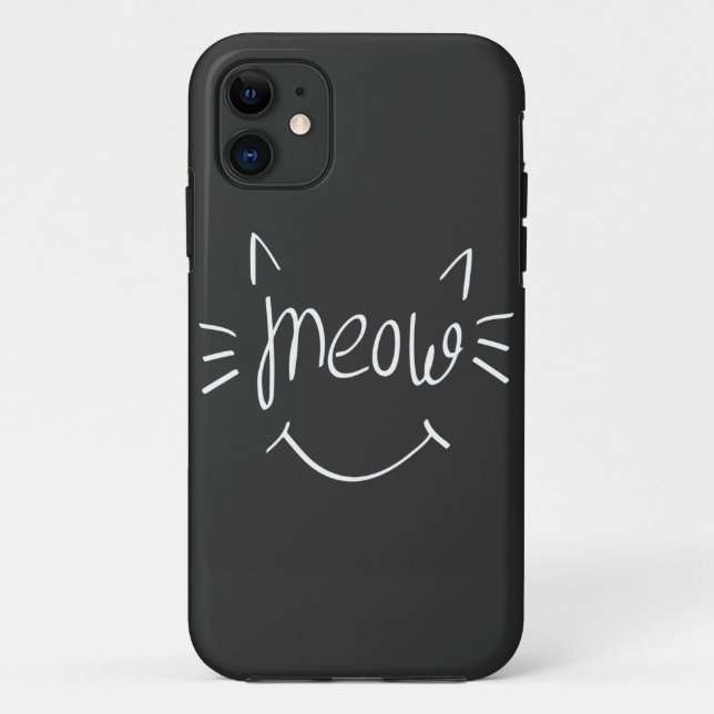 Cat Lover Meow Case-Mate iPhone Hülle (Rückseite)