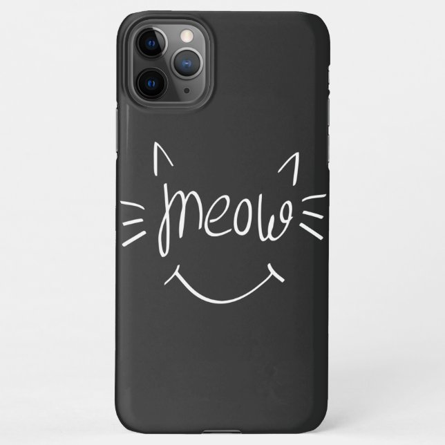 Cat Lover Meow iPhone Hülle (Rückseite)