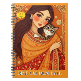 Cat lover Mom Photo orange Notizblock