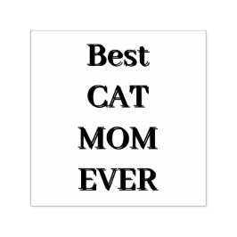 Cat lover Mom Photo orange Permastempel