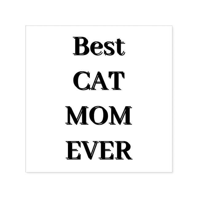 Cat lover Mom Photo  orange Permastempel (Design)