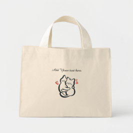 Cat Lover Mom’s Tote Bag for Women Mini Stoffbeutel
