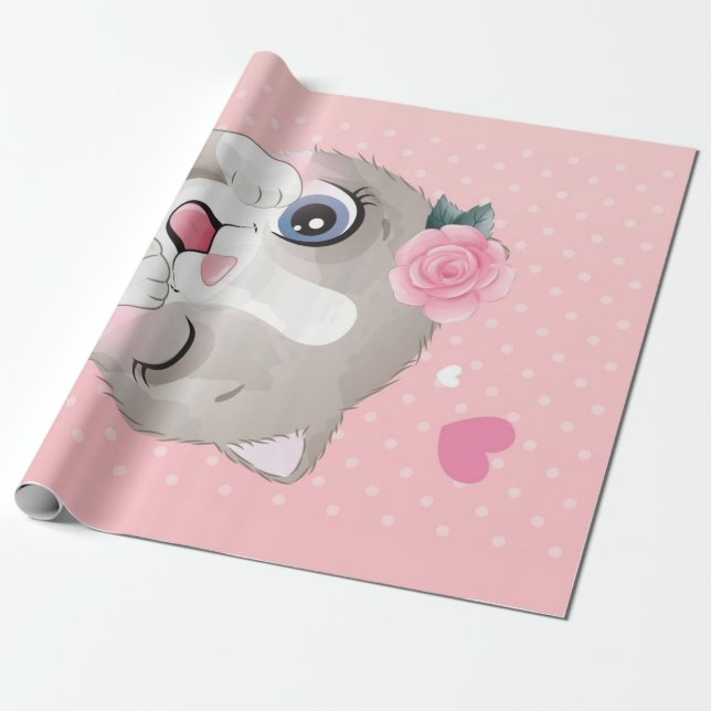 Cat Lover | Niedlich Kleine Kätzchen Geschenkpapier (Ungerollt)