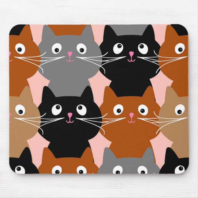 CAT LOVER NIEDLICHE KATZEN MOUSEPAD (Vorne)