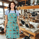 Cat Lover Niedliches Muster Schürze<br><div class="desc">Dieses Design kann personalisiert werden, indem Sie die Option Anpassen auswählen, um Text hinzuzufügen oder andere Änderungen vorzunehmen. Wenn dieses Produkt die Möglichkeit hat, das Design auf einen anderen Gegenstand zu übertragen, stellen Sie bitte sicher, dass das Design bei Bedarf angepasst wird. Kontaktieren Sie mich unter colorflowcreations@gmail.com , wenn Sie...</div>