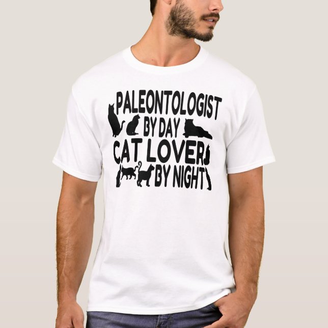 Cat Lover Paleontologin T-Shirt (Vorderseite)