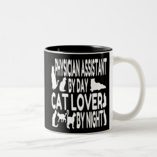 Cat Lover Physician Assistant Zweifarbige Tasse
