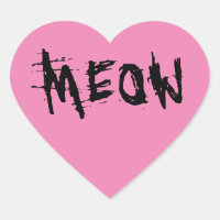 Cat Lover, PINK MEOW Aufkleber