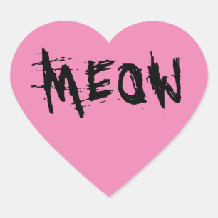 Cat Lover, PINK MEOW Aufkleber