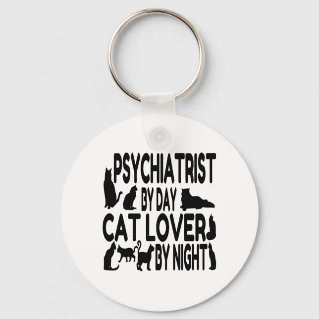 Cat Lover Psychiater Schlüsselanhänger (Vorderseite)