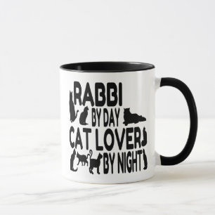 Cat Lover Rabbi Tasse