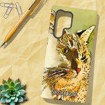 Cat Lover Red Tabby Watercolor Herznose Samsung Galaxy Hülle<br><div class="desc">Dieses Design ist mit einem nah-up-Aquarellfilter von einer roten Tabbykatze ausgestattet,  die mit einer rosa Herznase im Seitenlicht gebadet wird. Personalisieren oder entfernen Sie den Vorlagentext,  oder wählen Sie mithilfe des Entwurfswerkzeugs Bearbeiten den gewünschten Stil,  die gewünschte Größe und Schriftart aus.</div>