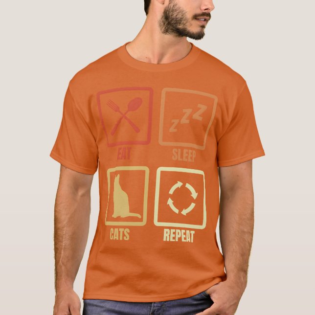 Cat Lover Routine-Freund T-Shirt (Vorderseite)