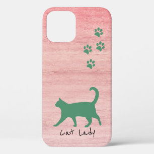 Cat Lover Rustikal rosa Holztextur Hübsch Case-Mate iPhone Hülle