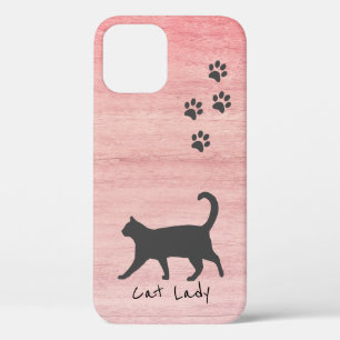 Cat Lover Rustikales rosa Holztextur Hübsches Mädc Case-Mate iPhone Hülle