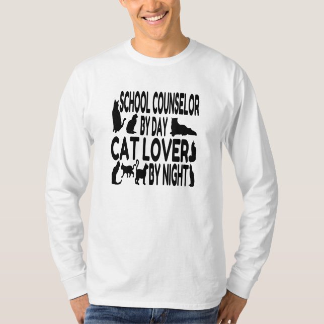 Cat Lover School Counselor T-Shirt (Vorderseite)