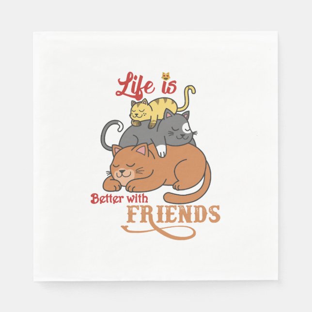 Cat Lover Serviette (Vorderseite)