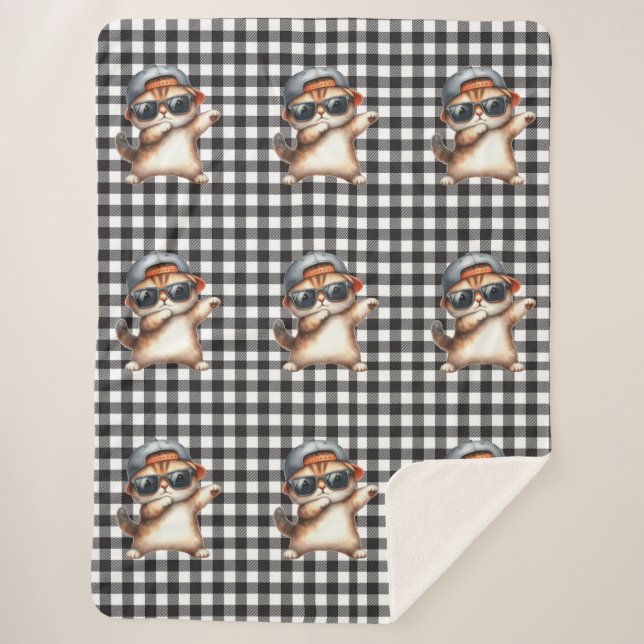 Cat Lover Sherpa Blanket Sherpadecke (Vorderseite)