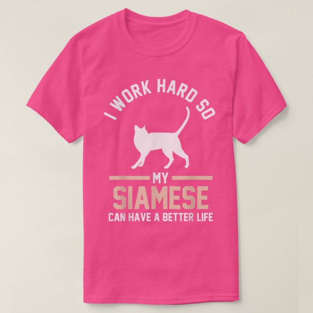 Cat Lover Siamese  T-Shirt (Design vorne)