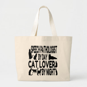 Cat Lover Speech Pathologe Jumbo Stoffbeutel