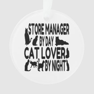 Cat Lover Store Manager Ornament