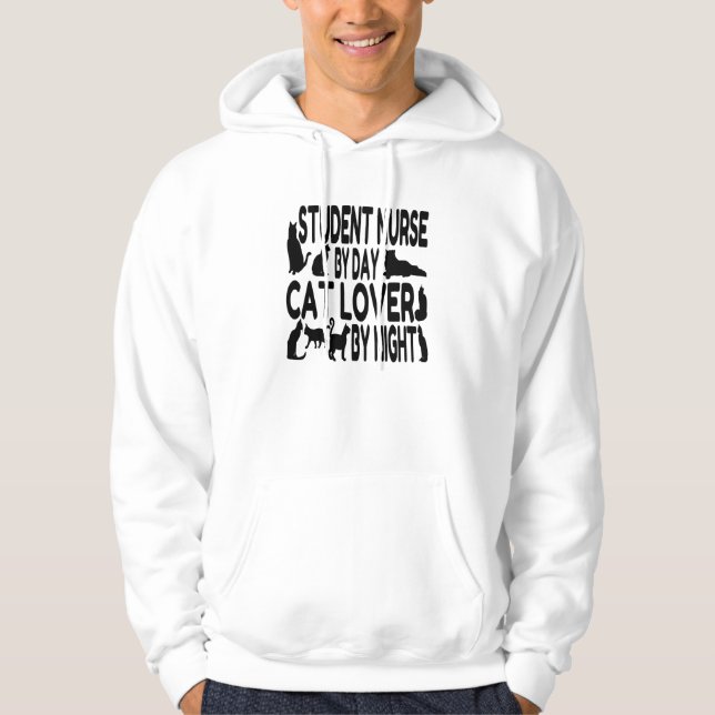 Cat Lover Student Nurse Hoodie (Vorderseite)