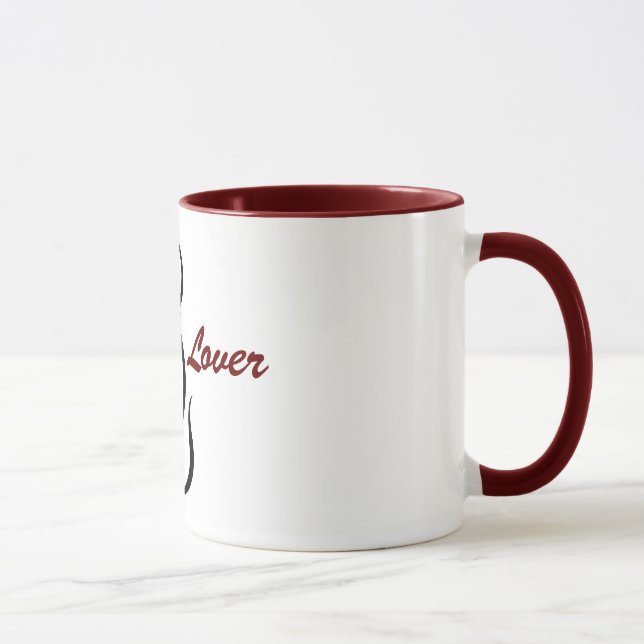 Cat Lover, stylisierte Cat Keramik Tasse (Rechts)