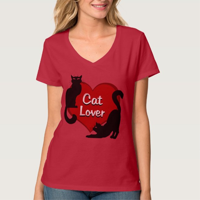 Cat Lover T - Shirt Cat Lover Shirt individuell an (Vorderseite)