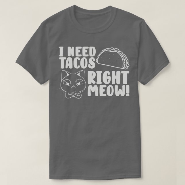 Cat Lover Tacos Kitten Taco T-Shirt (Design vorne)