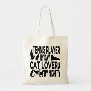 Cat Lover Tennis Player Tragetasche