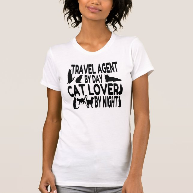 Cat Lover Travel Agent T-Shirt (Vorderseite)