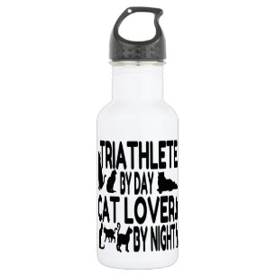 Cat Lover Triathlete Trinkflasche