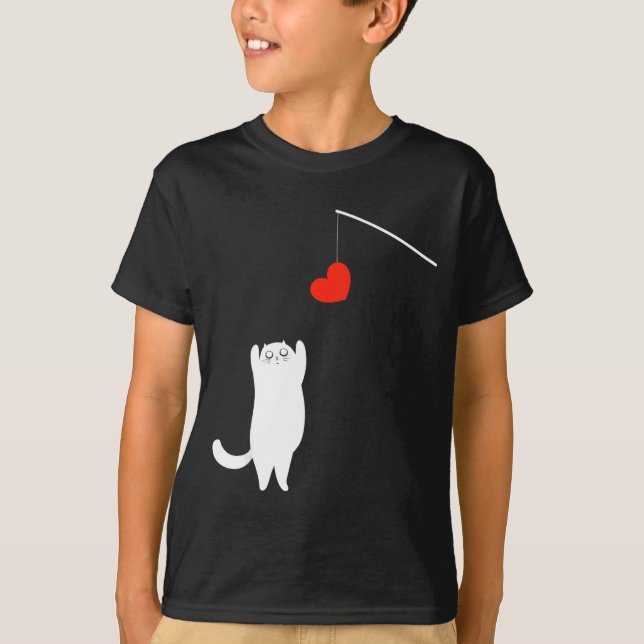 Cat Lover Valentine's Day Animal Affection Love Fu T-Shirt (Vorderseite)